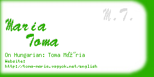 maria toma business card